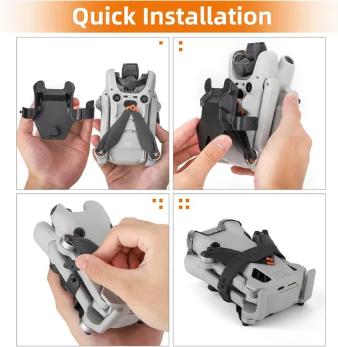 Miniatura 6 de Mavic Mini4 Pro Soporte de hélice para DJI Mini 4 Pro Cámara Drone Accesorios, Hélices de silicona Protector Protector Estabilizador Cubierta Negro