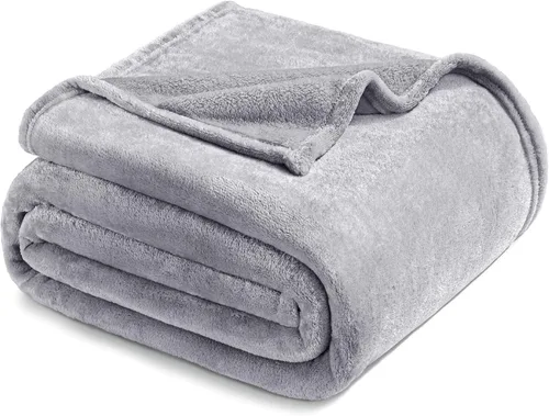 Miniatura 72 de Exclusivo Mezcla Manta de vellón para sofá, cama, súper suave y cálida, para uso en todas las estaciones, acogedora, afelpada, ligera, azul hielo