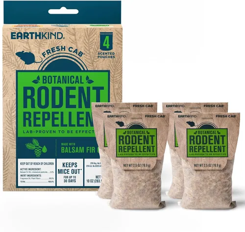 Miniatura 11 de EarthKind Fresh Cab - Repelente de roedores y cápsula de bolsa – Repelente botánico de roedores y ratones – Hecho con fibras vegetales y aceites