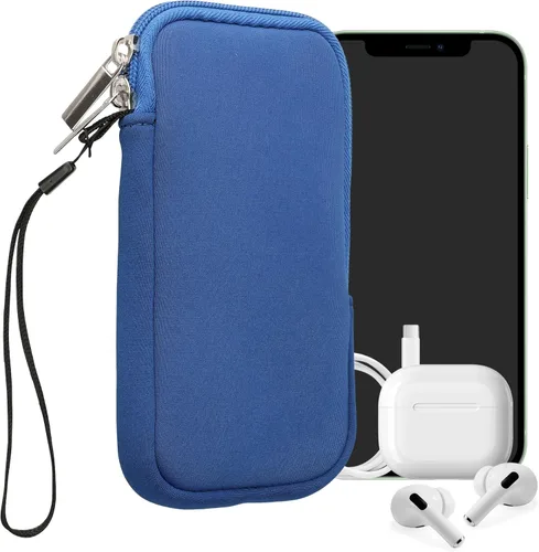 Miniatura 102 de kwmobile Funda universal para teléfono tamaño XS - 3,5/4 pulgadas - Funda de neopreno para teléfono inteligente con cremallera - Funda impermeable