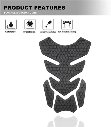 Miniatura 4 de Fuel Tank Gasket Motorcycle Fish Bone Sticker Gas Fuel Tank Protector Pad Cover Decal for Tenere 700 T700 XTZ 700 2019-2023 Motorbike