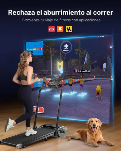 Miniatura 4 de Acezoe Caminadora Walking Pad con Inclinación, 2 en 1 Caminadoras Plegables para Casa Oficina Pequeña, 300lbs Caminadora Portátil Compacta Bajo