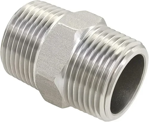 Miniatura 5 de Hooshing 4 piezas de pezón hexagonal 3/4 "macho NPT acero inoxidable 304 accesorios de tubería roscada para kit de preparación tubería casera