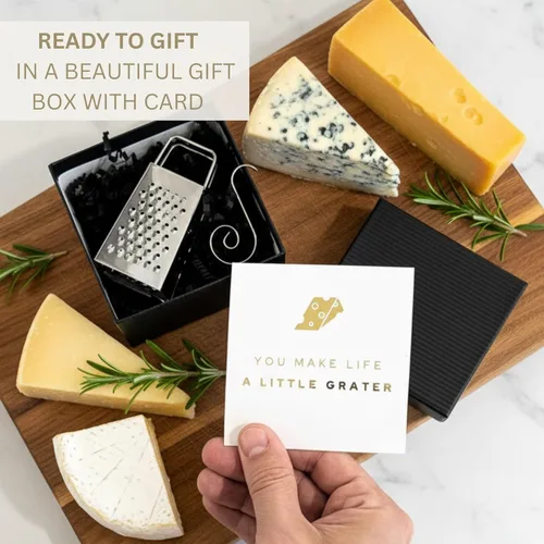 Miniatura 2 de Juego de regalo de mini rallador de queso, divertido regalo de chef, amigos, compañeros de trabajo o amantes de la comida, tarjeta "You Make Life a