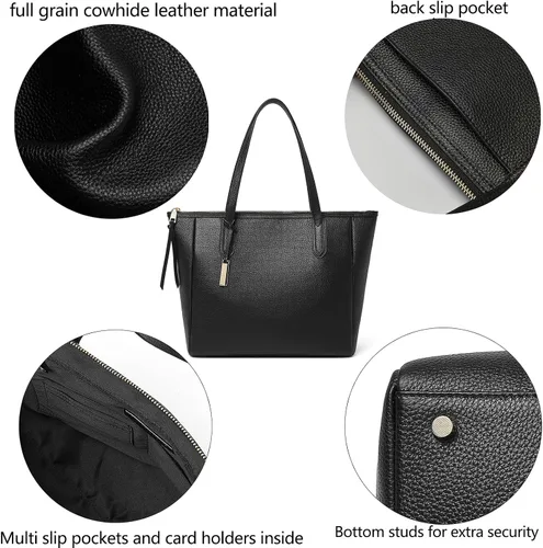 Miniatura 2 de DORIS&JACKY Leather Tote Bag Handbag For Women