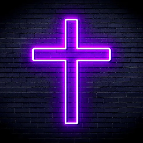Miniatura 12 de ADVPRO Cruz Jesús Decoración Para El Hogar Flex Silicona LED Neon Sign - Azul - st16s33-fnu0059-b