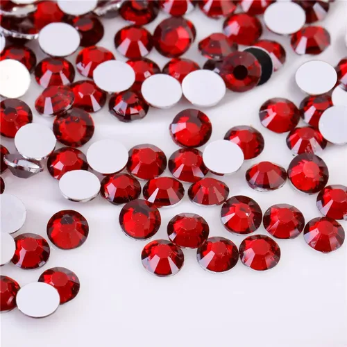Miniatura 49 de 3000 unidades de diamantes de imitación termoadhesivos SS6 de 2mm con parte posterior plana, gemas de cristal de vidrio transparente redondas