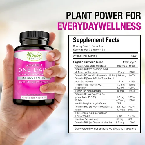 Miniatura 5 de Pure By Nature Multivitaminas diarias para mujeres, 60