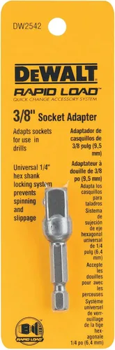 DeWalt DW2542 1/4 pulgadas. Disco Hex hasta 3/8 pulgadas, adaptador de enchufe
