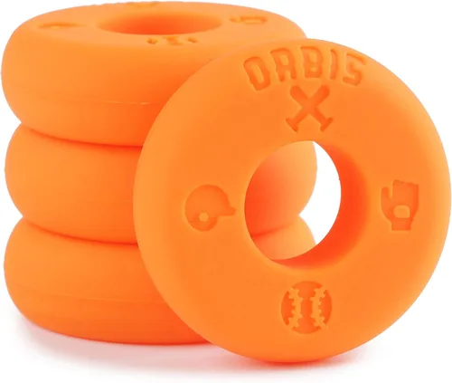 Miniatura 8 de Orbis - Anillos de estrangulamiento con agarre de bate con iconos de béisbol, paquete de 4, apilador de perilla de murciélago para béisbol juvenil