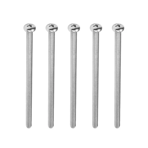 Miniatura 73 de MroMax 5 tornillos de máquina Phillips de cabeza plana M8 x 0.984 in, acero inoxidable 304 18-8, rosca completa, tornillos de cabeza cruzada gris