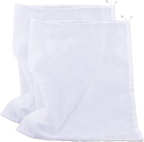 Bolsa coladora de nailon de 75 micrones, bolsa de filtro de alimentos multiusos de grado alimenticio para leche de nueces, jugo, cerveza fría, 2
