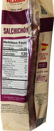 Miniatura 2 de Palacios Auténtico salchichón español 7.9 oz, importado de España