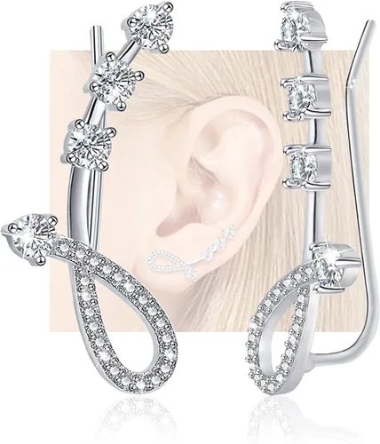 Aretes de circonita cúbica, aretes de plata de ley con circonita cúbica, hipoalergénicos, para mujeres y niñas, regalos para el Día de la Madre,