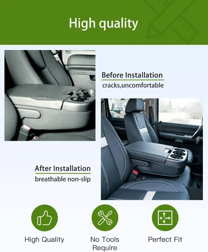 Miniatura 3 de UMISHI Tapa de consola central de repuesto compatible con Chevy, GMC, Cadillac - 2007-2013 - Silverado 1500, Avalanche, Tahoe, Suburban, Sierra Gris