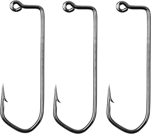 Miniatura 8 de 50pcs/100pcs Aberdeen Jig Hook with 90-Degree Round Bend Extra Strong Long Shank Jig Hooks High Carbon Steel Fishing Barbarian Hooks for Saltwater