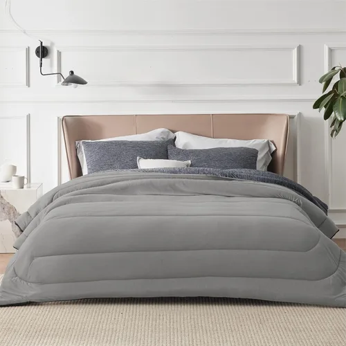 Miniatura 288 de Bedsure Juego de edredón Twin/Twin XL, ropa de cama suave beige para todas las estaciones, juego de cama teñido catiónico, 2 piezas, 1 edredón