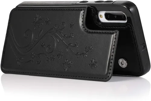Miniatura 5 de Funda de teléfono para Samsung Galaxy A50 con protector de pantalla de vidrio templado y tarjetero con soporte para tarjetero, accesorios de cuero