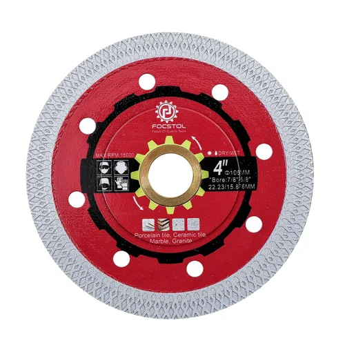 Miniatura 11 de FOCSTOL Hoja de sierra para azulejos de diamante, disco de corte de 4.5 pulgadas (4.528 in) para azulejos de cerámica, cerámica, mármol, granito