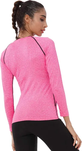 Miniatura 6 de NELEUS Women's 3 Pack Compression Shirts Long Sleeve Yoga Athletic Running T Shirt