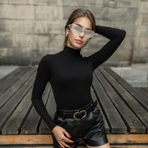 Miniatura 5 de 3 lentes de sol Y2K sin montura para mujeres y hombres, lentes Y2K de moda, con escudo envolvente, de gran tamaño, a la moda, sin marco, UV400