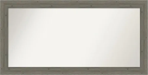 Miniatura 531 de Amanti Art Espejo de pared personalizado no biselado (24.5 x 24.5 pulgadas), marco gris marrón alta, varios tamaños personalizados, espejo de baño