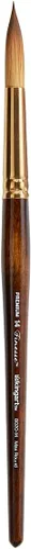KINGART Premium Finesse 8020-14 Ultra Round Series - Brocha para artista, pelo sintético Kolinsky Sable, mango corto, acuarela y pinturas al óleo,