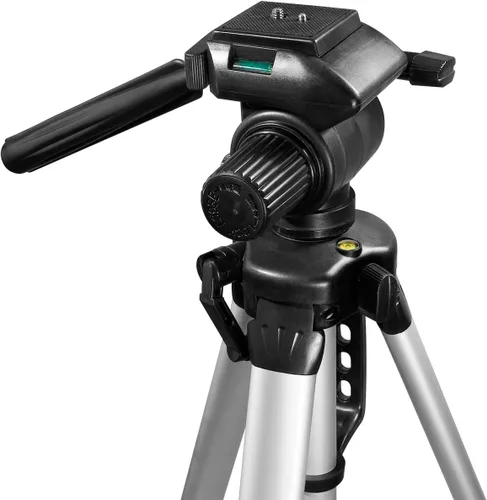 Miniatura 2 de BARSKA Trípode Deluxe extensible a 63.4 pulgadas con funda de transporte, gris/negro