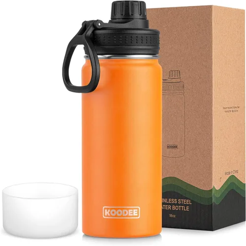 Miniatura 46 de koodee Insulated Water Bottle, 32 oz Stainless Steel Double Wall Vacuum Wide Mouth Sport Bottle with Leakproof Spout Lid (Navy)