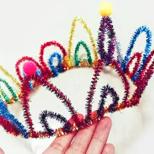 Miniatura 6 de 100 tallos de felpilla de oropel con brillantina, flexibles y flexibles y flexibles para decoración de manualidades creativas, tallos de felpilla