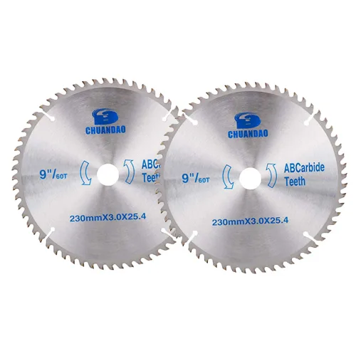 Miniatura 6 de Hoja de sierra circular con punta de carburo de 9 pulgadas y 40 dientes para cortar madera dura y blanda con eje de 1 pulgada