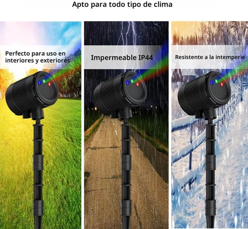 Miniatura 3 de Luces láser de Navidad para proyección al aire libre, proyector de luces láser de 3 colores, espectáculo de luces de luciérnagas con control remoto