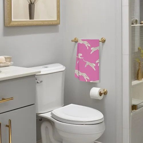 Miniatura 5 de Jvpke Toallas de cocina de leopardo rosa, decoración de guepardo, leopardo retro, decoración de cocina rosa, paños de cocina rosa preppy de 16 x 24