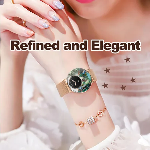 Miniatura 2 de Relojes inteligentes ultrafinos para mujer (llamada/2 bandas/todo metal), 1.614 in, pantalla ultra clara AMOLED de 1.32 pulgadas, rastreador
