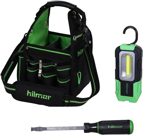 hilmor Bolsa de mano HVAC/R con luz portátil y herramienta de corte de conductos