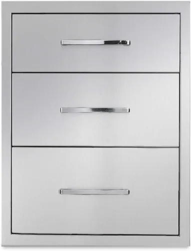 Miniatura 17 de Cajones de cocina de acero inoxidable de 18 pulgadas de ancho x 15 pulgadas de alto x 23 pulgadas de profundidad, cajones de barbacoa, montaje