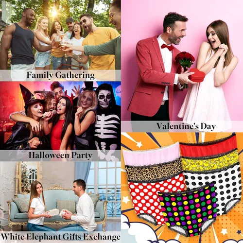 Miniatura 6 de FreeNFond Calzones de Abuela Regalos de Broma Divertidos para Mujeres y Hombres Adultos Fiesta de Boda Novia Ropa Interior Gigante de Broma Gran