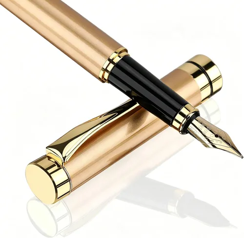 Miniatura 10 de Tiankool Pluma Estilográfica de Lujo, Plumín Fino, Exquisito Juego de Regalo de Plumas para Hombres y Mujeres - Incluye 10 Cartuchos de Tinta y Negro