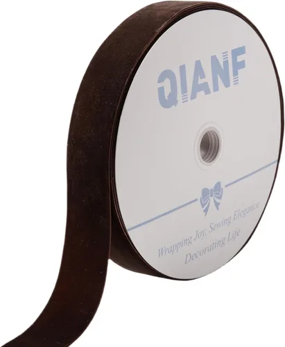 Miniatura 75 de QIANF Cinta de terciopelo, carrete de 1 1/2 pulgadas por 25 yardas (rojo)