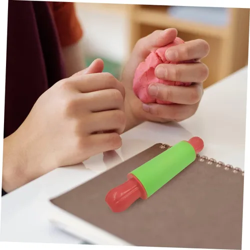 Miniatura 6 de 4 rodillos de arcilla para niños, rodillo de plastilina de colores surtidos, herramientas seguras para manualidades para niños mayores de 3 años
