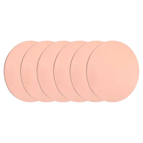 Miniatura 10 de uxcell 3 placas redondas de cobre, 0.08 pulgadas de grosor, 2.4 pulgadas de diámetro, chapa de metal de cobre puro T2, disco redondo de cobre T2