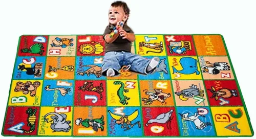 Miniatura 22 de Abc Shapes tapete para niño con diseño de letras para aprendizaje del alfabeto, Nylon