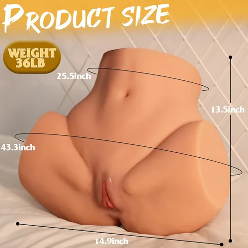 Miniatura 7 de Muñeca sexual de culo grande de 36 libras para masturbador masculino, muñeca sexual realista de tamaño real, masturbador de culo grande con coño