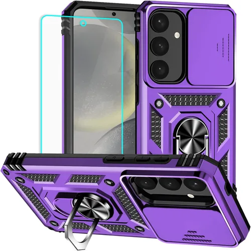 Miniatura 22 de HNHYGETE Funda para Samsung A13 5G, Galaxy A13 5G con protector de pantalla, soporte giratorio de grado militar de 360° (resistente), fundas Negro