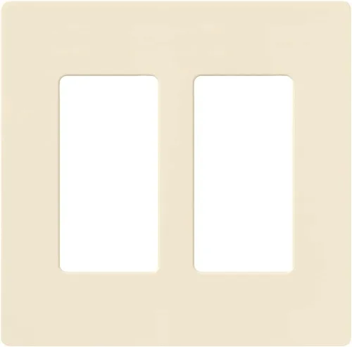 Miniatura 20 de Lutron Claro - Placa de cubierta para interruptor de luz, placa de pared de 2 posiciones, para interruptores de luz decorativos, cubierta de Acero