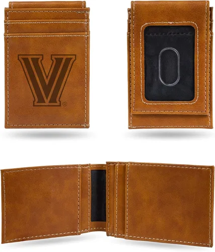 Miniatura 130 de Cartera de bolsillo frontal grabada con láser NCAA - Compacta/Cómoda/Delgada