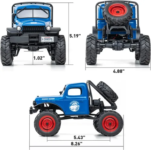 Miniatura 2 de BEEZRC FMS RC Crwaler Escala 1/24 FCX24 Power Wagon RTR 4WD 2.4GHz 3CH Todoterreno Modelo de Coche RC Vehículo Hobby Grade Coche de Control Remoto