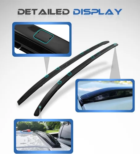Miniatura 3 de Rieles de techo y barras transversales para Mazda CX5 CX-5, fácil instalación, no requiere perforación, juego completo en negro elegante (2017-2025)