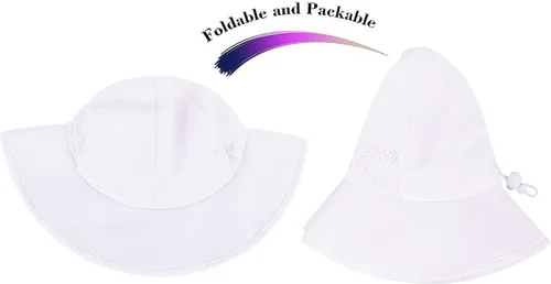 Miniatura 5 de SimpliKids Sombrero de sol para niños pequeños 50+ UPF de ala ancha con protección solar