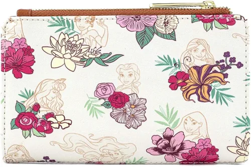 Miniatura 3 de Loungefly Disney Princesses - Cartera de piel sintética floral, Multi